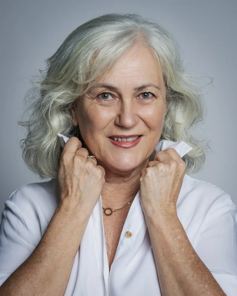 Pilar Blanco, actriz, en sesión fotográfica de galería